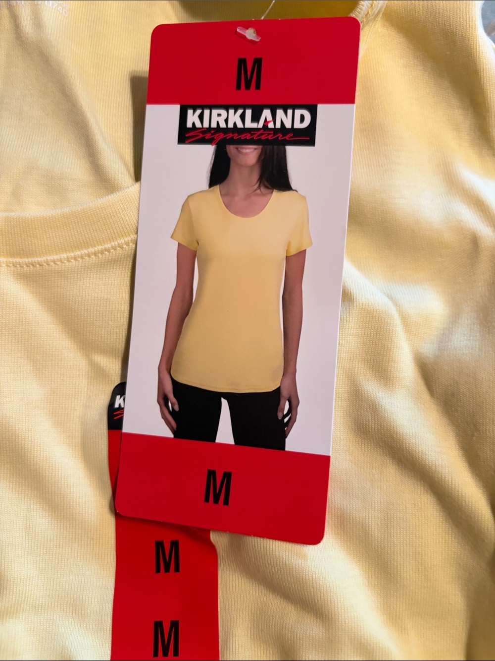 Kirkland Signature Women’s Short Sleeve Crewneck Tee in Light Yellow
